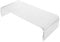 PartyKindom Clear Acrylic Keyboard Protector and Monitor Stand Multi Functional Elevated Storage for Computers Printers and Laptops Protects Against Spills Dust and Debris