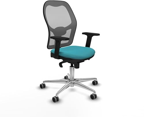 Piqueras y Crespo Ergonomischer Bürostuhl für 8 Stunden Betrieb, maximales Gewicht 120 kg, 2D-Armlehnen, 5-fach Synchronmechanik, 1D-Rückenstütze, feste Rückenlehne, attraktive Farbe