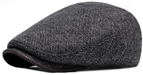 Bigoco Schiebermütze Baskenmützen Wool Schirmmütze Barett Herren 1920er Gatsby Stil Kostüm Accessoires Newsboy Flatcap Verstellbarer