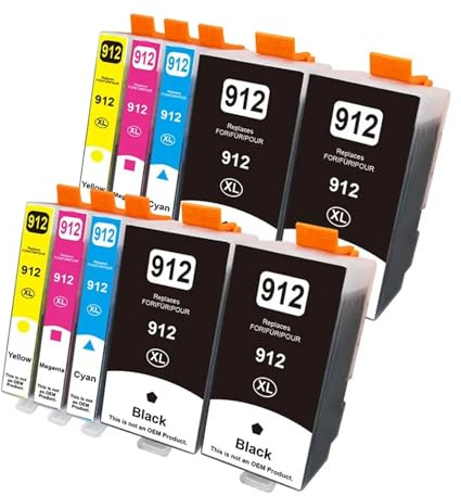 WEIYAOYAOWH 912XL Tintenpatrone for OfficeJet 912 XL, kompatibel mit den Druckern 8020, 8022, 8023, 8024, 8025, 8026, 8028, 8010, 8017 und 8018(10pcs)