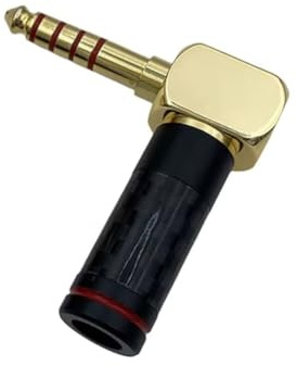 Pinafresa HIFI for DIY Earphone& Headphone Repair Right Angle 4.4mm Plug 5 Pole Balanced Male Audio Jack Adapter