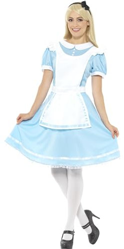 Smiffys Prinzessinnen-Wunderkostüm, Blau, mit Kleid, Schürze und Stirnband