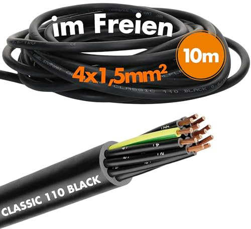 10 metri Lapp 1120309 Ölflex Classic 110 Black 0,6/1kV 4G1,5mm² cavo da terra