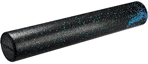Amazon Basics Hochdichte Schaumstoffrolle, Blau gesprenkelt, rund - 90 cm