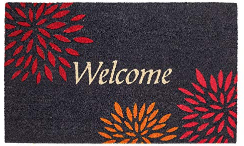 LAKO Cocoprint Colori, Kokos, 533 Sprüche Welcome mit Blättern, 75 cm x 45 cm x 1.5 cm