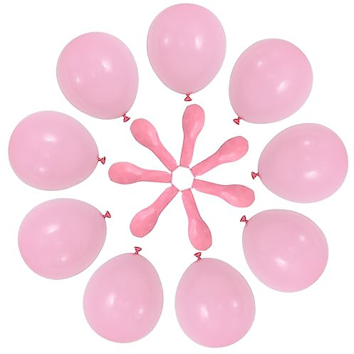 100Pcs Rose Ballon 10 Pouces Rose Clair Pastel Ballon Macaron Ballon en Latex et Fête Fournitures Ballon pou Fête Decoration Noël Anniversaire Cérémonie Mariage