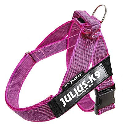 Julius-K9 Pettorina a Fascia Color & Gray, Taglia 0, Rosa/Grigio