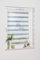 K-home Klemmfix Doppelrollo Denia ohne Bohren Petrol-Grau 85 x 150 cm (B x L) Design:Blume
