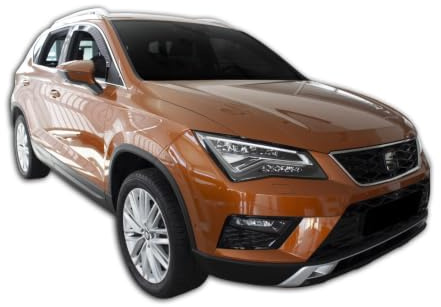 J&J AUTOMOTIVE Windabweiser passend für Seat Ateca 5-Türer ab 2016 2tlg, Heko Regenabweiser Vorne Getönt Dunkel Passform