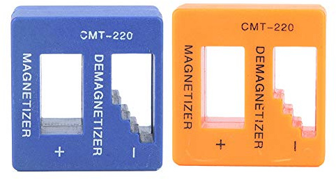 Hyuduo 2-in-1 Magnetizer and Demagnetizer Tool for Screwdrivers Magnetic Tool Charger, Plastic Magnetization Device, Quick Demagnetizing Tool
