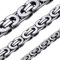 ChainsHouse Ketten für Herren Königskette Edelstahl Plattenkette 71cm Byzantinische Kette 10MM breit Halskette Damen Platten Kette Herren Schmuck