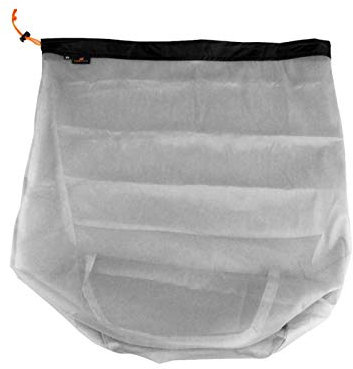 Mesh Drawstring Storage Bag Stuff Sack Lightweight Nylon Mesh Drawstring Storage Bag For Travelling Camping Hiking(XXL-Black)