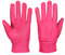 Gants en cuir pour femme avec doublure polaire douce et colorée en cuir véritable pour l'hiver - Rose - M/L