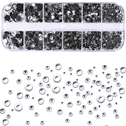 2088 Piezas Cristal Diamante de imitación Hotfix Rhinestones Strass Termoadhesiva Decoración para DIY Artesanía Ropa Zapatos Bolsas Arte de Uñas Transparente SS6 10 12 16 20 30