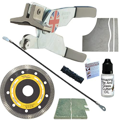 Tile Cutter for Ceramic Tiles Kit 1 4 1/2 Diamond Angle Grinder Blade for Corner Cuts and Electrical Socket Cut Outs in Porcelain Round Hacksaw Blade for Cutting Notches in Ceramic Wall Tiles