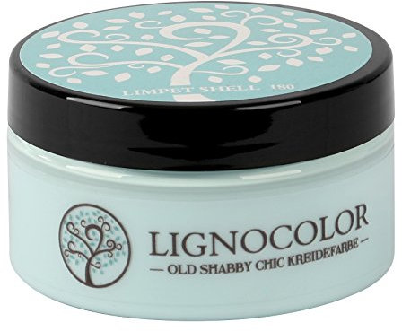Lignocolor 100ml Kreidefarbe (Limpet Shell) Shabby Chic Lack Landhaus Stil Vintage Look Chalky finish