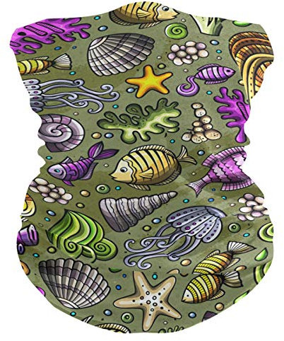 Art Mignon De Poisson De Coquille De Mer Bandeau Foulard Masque Écharpe Bandana Femmes Hommes Headwraps Bandeaux de Magique Cagoules pour Sport