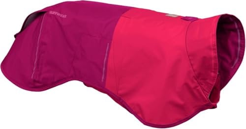 RUFFWEAR Sun Shower Regenponcho, Leichter wasserdichter Regenmantel für Hunde, Größe: X-Small, Hibiscus Pink