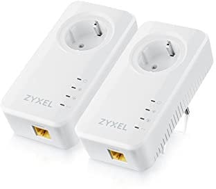 Zyxel Powerline Kit adattatore Ethernet – Pass-Through, Gigabit, Plug and Play, 8K Content Streaming [PLA6457] PLA6457-EU0201F 2400 Mbps G.hn