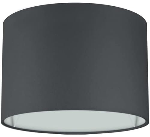 Wogati® Premium Lampenschirm E14/E27 Baumwolle | Schwarz, Ø20cm Höhe 16,2cm | Für Stehlampe, Hängelampe Und Tischlampe