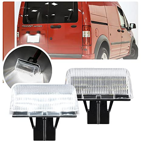 NSLUMO 2 Stück LED Kennzeichenbeleuchtung Transit MK4 MK5 MK6 MK7 1985¨C2013 fur F/ord Transit Connect 2002¨C2013 OEM# 4388111