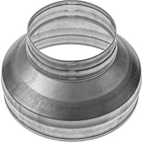 Repa Market Ø 200 bis 125 mm Rundrohr-Reduzierstück – Robuste Lüftungsrohr-Reduzierkupplung – Verzinkter Stahlkanaladapter für Abluft und Zuluft – HLK-Anlagen, Küche, Bad, Trockner und Hydrokultur