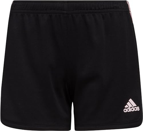 Adidas Big Girl's Athletic Shorts Shorts, Black/Pink, Large (14)
