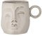 Bloomingville Philou Becher aus Steinzeug in der Farbe Natur 375ml, Maße: 10cm x 10cm, 82055164