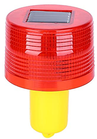 Nimomo Solar Stroboskop Warnleuchte, LED Blinklicht, Wasserdicht, Rot, 3 LEDs, 50 Blitze/min, 500-1000m Sichtweite, Solarbetrieben