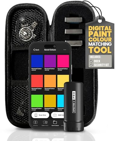 Spectro 1 Pro Mobile Spectrophotometer – Portable Paint Colour Matching Tool, Colour Reader & Checker for Paint Matching – Checker Device for Coatings with Dock & Security Kit for Accurate Results