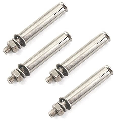 Lot de 4 boulons d'expansion externes, Goujon d'ancrage M10 x 200 en acier inoxydable 304