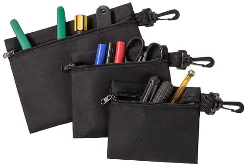 KAIRUIERD 3 Pack Zipper Tool Pouch Bag Small Tool Waterproof Pouch Utility Canvas Tool Storage Bag Heavy Duty Tool Organiser Portable Storage Pouch Gifts for Men