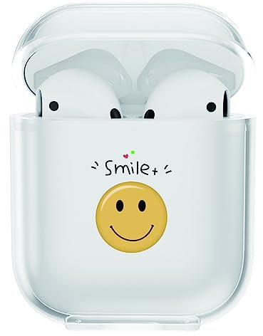SharkProten Custodia per Airpods Compatibile con Airpods di 2 e 1 generazione senza portachiavi Clear TPU Case per Airpod 1 2 Custodia di ricarica trasparente per uomo e donna