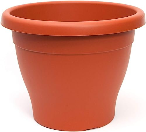 ABD Maceta mediterránea plástico con Orificios Interiores. para jardín Exterior, terraza, balcón e Interior del hogar (40 cm, Terracota)