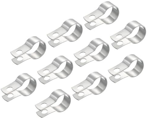 sourcing map 10Pcs Split Ring Hanger Pipe Strap Fit 1(25mm) Metal Pipe Clamps Ceiling Mount Pipe Bracket Support for Pipe Tube