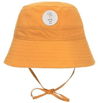 LÄSSIG Splash & Fun Baby und Kleinkind Sonnenhut Fischerhut mit UV-Schutz Gold 46/49 7-18 Monate