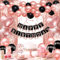 Decorazione di compleanno oro rosa nero – decorazione per feste di compleanno, ghirlanda di palloncini di alta qualità, per compleanno dei bambini, per ragazze e donne