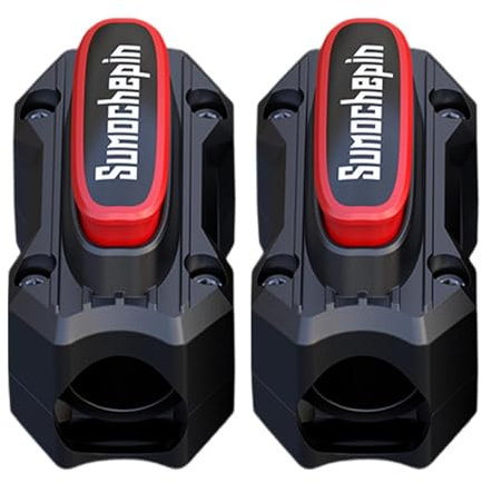 Generic Protezione anticaduta per moto, anti-collisione e anti-graffio, per tubi da 2 a 2,6 cm, Nero e rosso, Pitturato, Autoadesivo, Universale, Motocicletta, Frontale