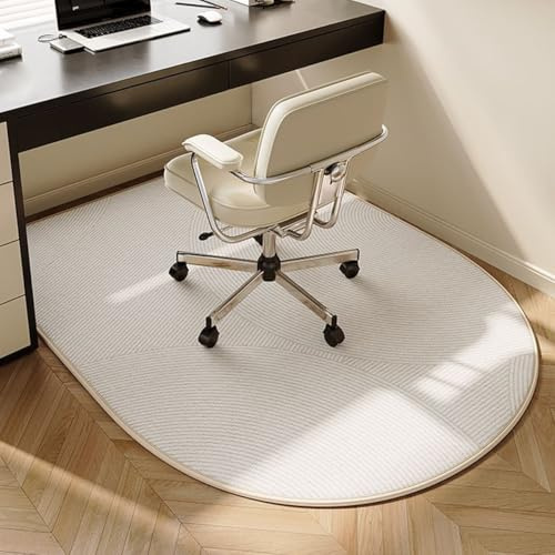 Soundproof Office Rug for Carpet, Computer Gaming, Under Desk - Low-Pile, Non-Slip, Floor Mat (Beige, 47.2x31.5)