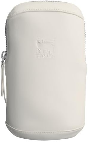 STANLEY Cross Bottle Essentials Case Max | Phone, Wallet, Keys Holder for Water Bottle | Faux Leather Accessory Pouch for Carry All Strap | Tumbler Cup Accessories | BPA-Free | Cream