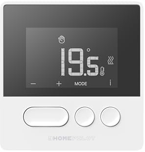 Home Pilot - Thermostat Pure smart mit Empfänger Energie sparen | Sprachsteuerung | Raumthermostat - 8130000