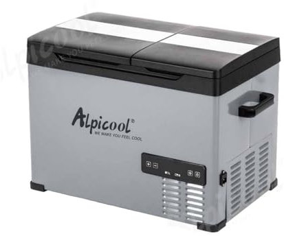 Alpicool CHS45 32L Car Fridge Freezer Portable Compressor Car Refrigerator 12/24V Electric Cooler for Camping, Road Trip, Picnic, Down to -20℃, Dual Temperature Control