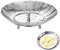 1PCS Steamer Basket Silver Steaming Basket Foldable Vegetable Steamer Stainless Steel Adjustable Folding Vegetable Steamer Basket for Instant Pot and Pressure Cooker Accessories(6 to 10.5)