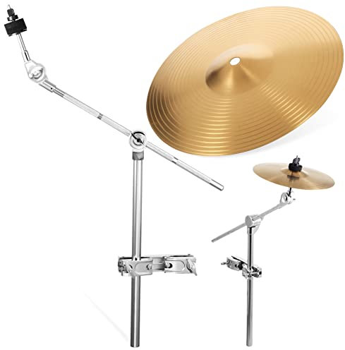 DIKACA 10 kit de batería soporte de pluma soporte de almohadilla de batería tubo estante platillo de tambor y soporte platillo splash para batería El clip es de aleación de aluminio.