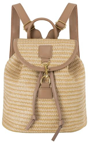 Aisi Women Straw Woven Backpack Purse Casual Daypack for Beach Vacation