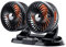 Jubilofex Ventilateur pour Véhicule Sans Climatisation,Double Ventilation USB 24V Pour Fenêtres De Véhicule | Pour Fourgon Camion Bateau Golf Cart Tableau De Bord