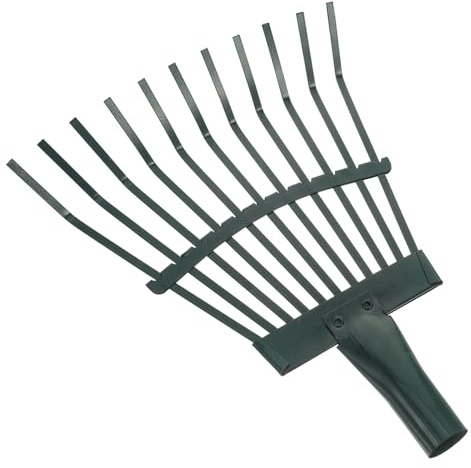 Supvox Gartenrechen Laubharke Aus Stahl Mit Kunststoffgriff 11 Zinken Rasenkralle Für Laubentfernung Im Garten Robuste Gartenhandwerke Für Rasen Und Pflanzenpflege