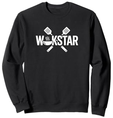 Wok and Rock Wokstar Funny Wok Cooking Sweatshirt