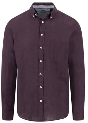 FYNCH-HATTON Hemd aus Leinen mit Button-Down-Kragen und Brusttasche