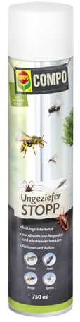 COMPO UngezieferSTOPP Spray Insektenspray Innen Außen, 750 ml | Effektives Insektenspray mit natürlicher Wirkstoffkombination aus Chrysanthemenextrakt und Orangenöl für innen und außen
